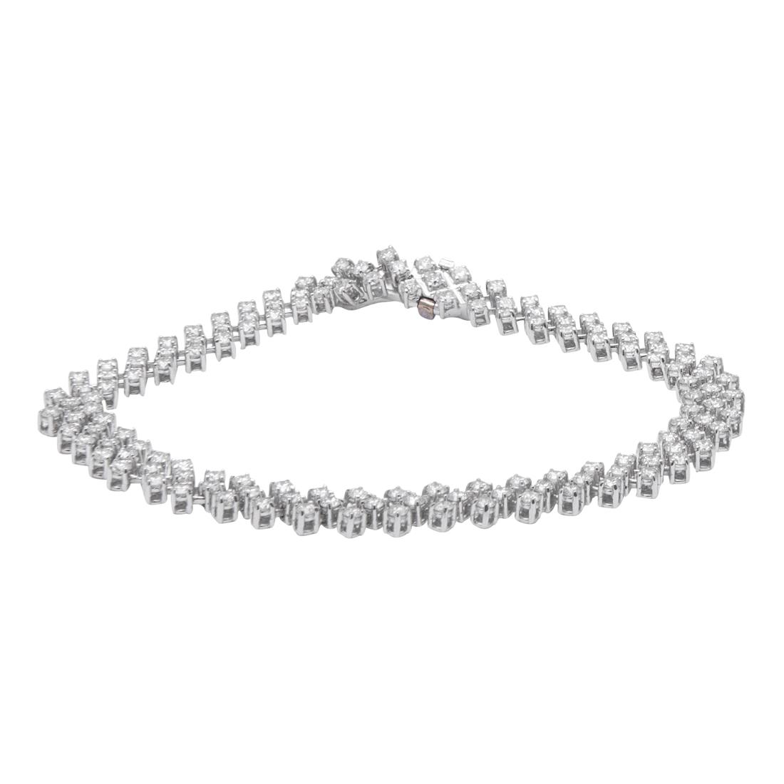 Bracciale Tennis In Oro Bianco Con Diamanti Ct 3 50 ALFIERI ST