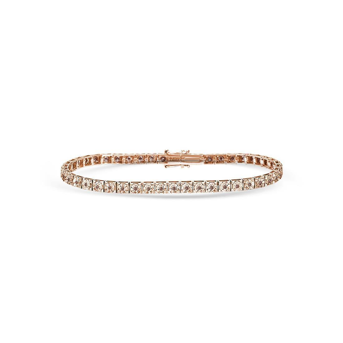 Bracciale Tennis In Oro Rosa Con Diamanti Ct 0 30 BLISS Luxury Zone