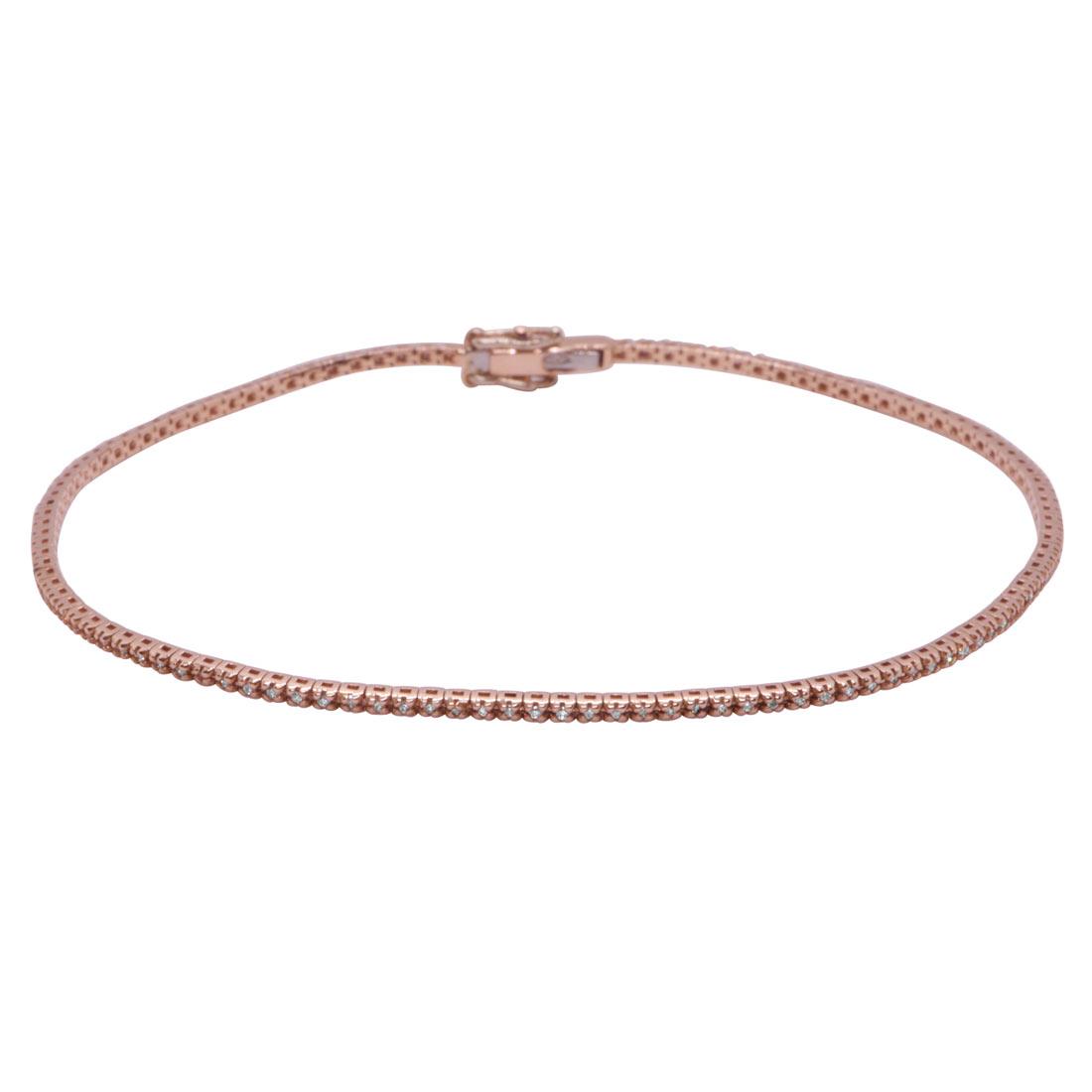 Bracciale Tennis In Oro Rosa Con Diamanti 0 35 Ct ALFIERI ST JOHN