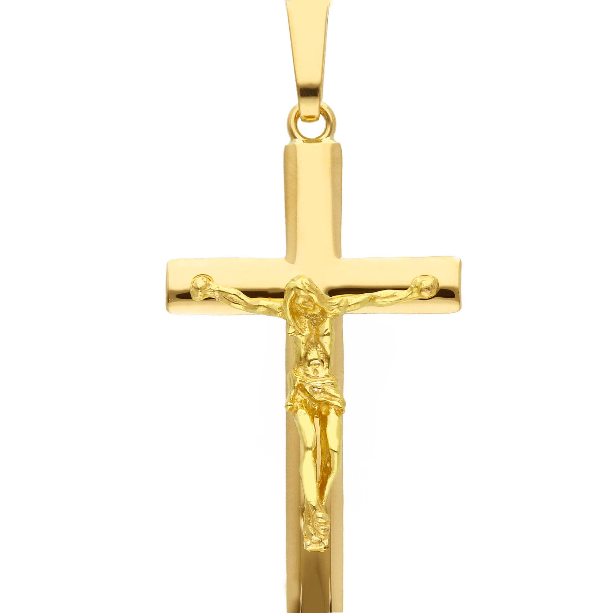 Cross pendant in yellow gold - ORO&CO