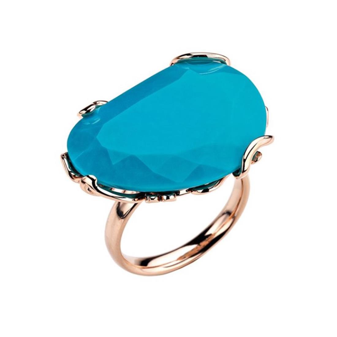 Chantecler Diamour Folies pink gold ring with turquoise  - CHANTECLER
