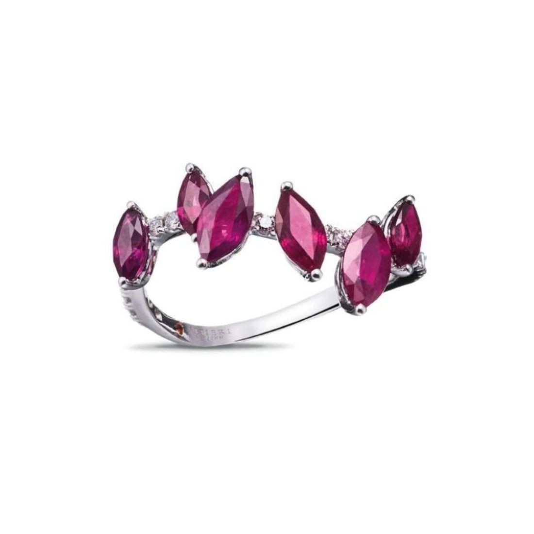 Anello Frida in oro bianco con rubini ct. 1,55 - ALFIERI & ST. JOHN