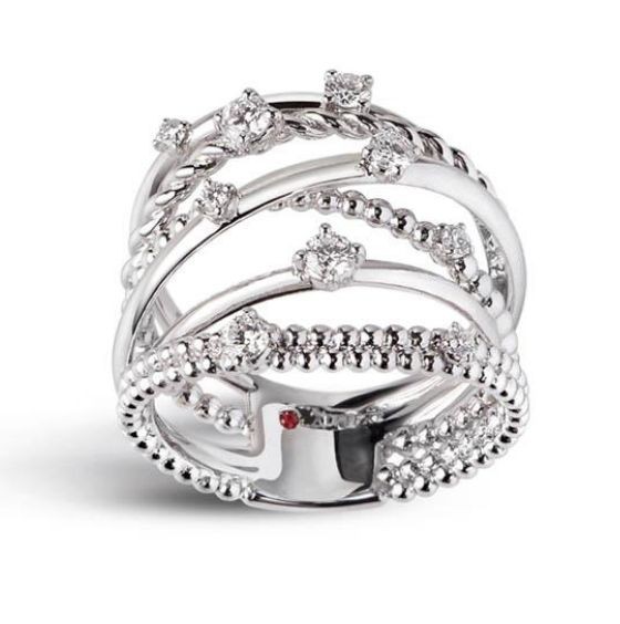 Anello Eterna multifilo in oro con diamanti ct. 0,50 - ALFIERI & ST. JOHN