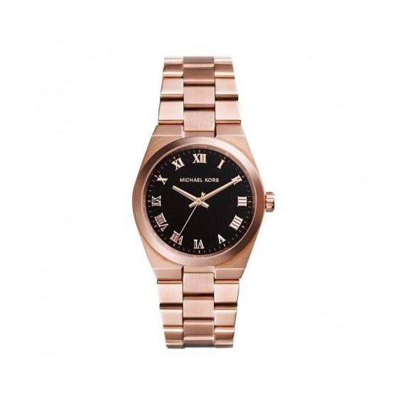 Women's watch in stainless steel with IP rose gold treatment, 38mm case - MICHAEL KORS