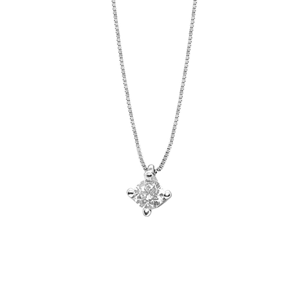 Light point necklace in gold and diamond ct. 0.30 - ALFIERI & ST. JOHN