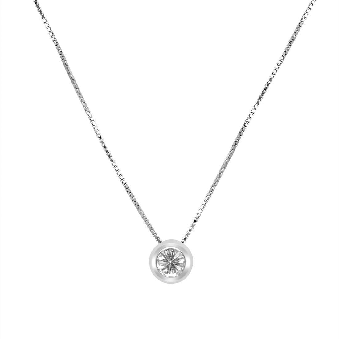 Light point necklace in gold with ct. 0,50 diamond - ALFIERI & ST. JOHN