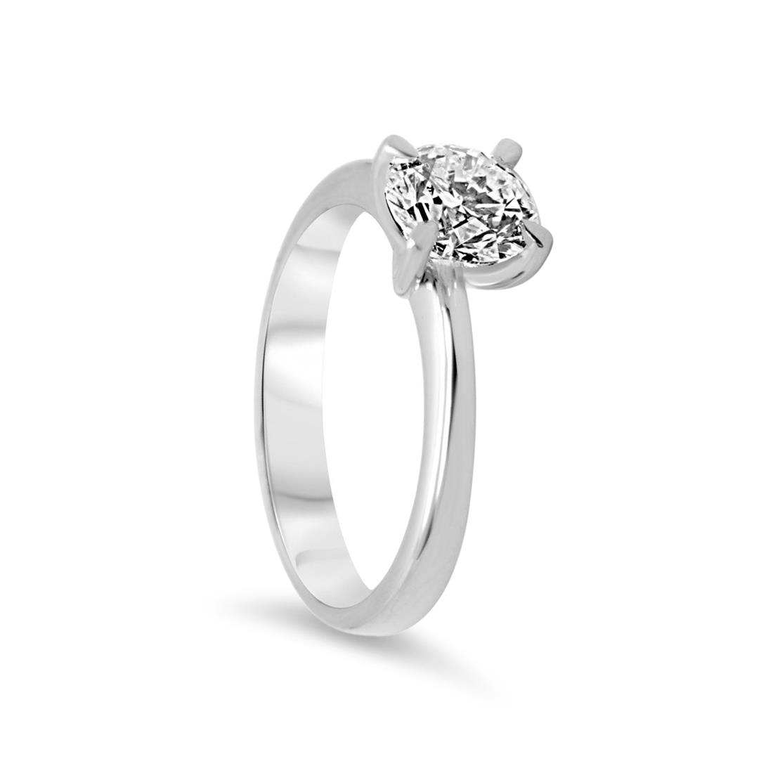 Solitaire ring in gold with ct. 1,00 diamond - ALFIERI & ST. JOHN