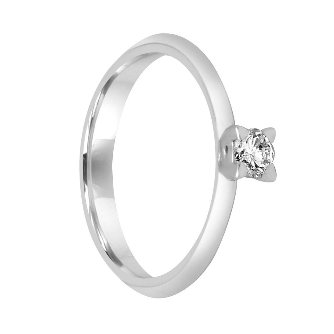 Solitaire ring in gold and diamond ct. 0.20 - ALFIERI & ST. JOHN
