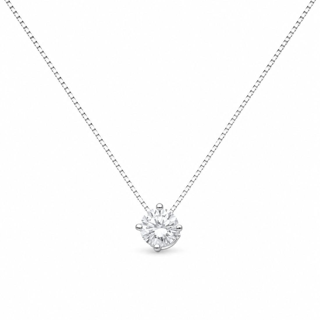 Collana punto luce in oro con diamante ct. 0,50 - ALFIERI & ST. JOHN