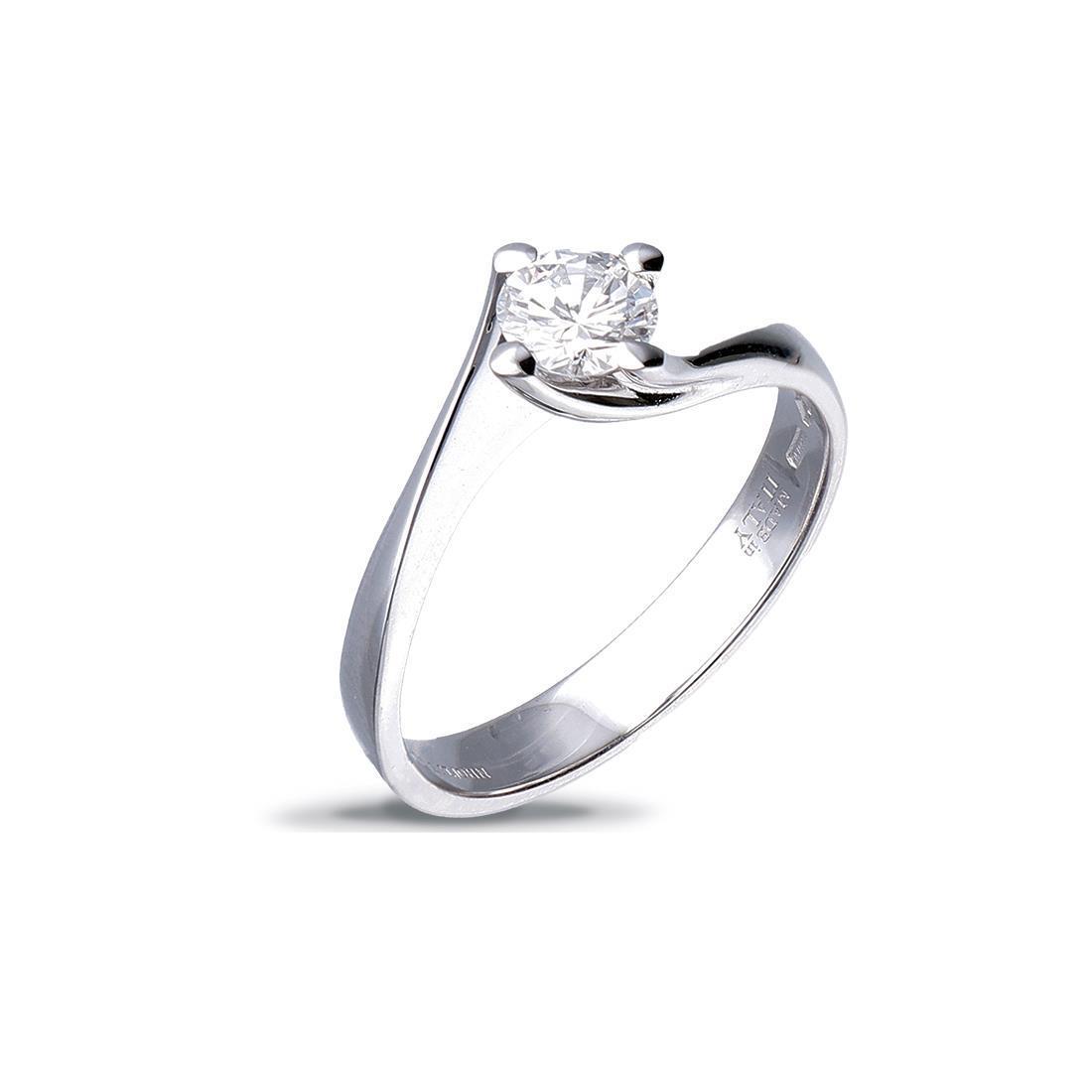 Solitaire ring in gold with diamond ct. 1,20 - ALFIERI & ST. JOHN