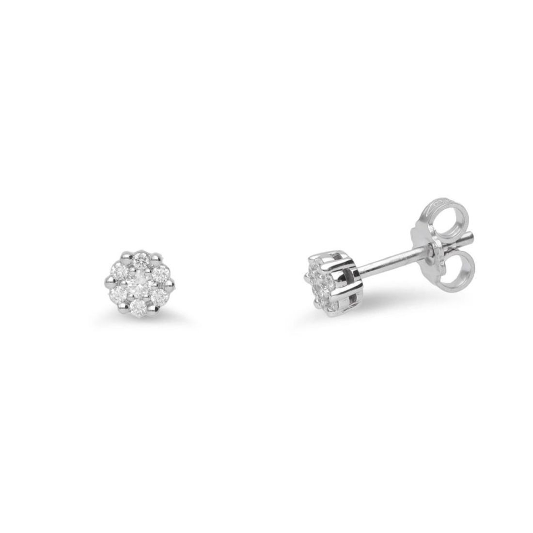 Orecchini punto luce Ginevra in oro e diamanti ct 0.15 - ALFIERI & ST. JOHN