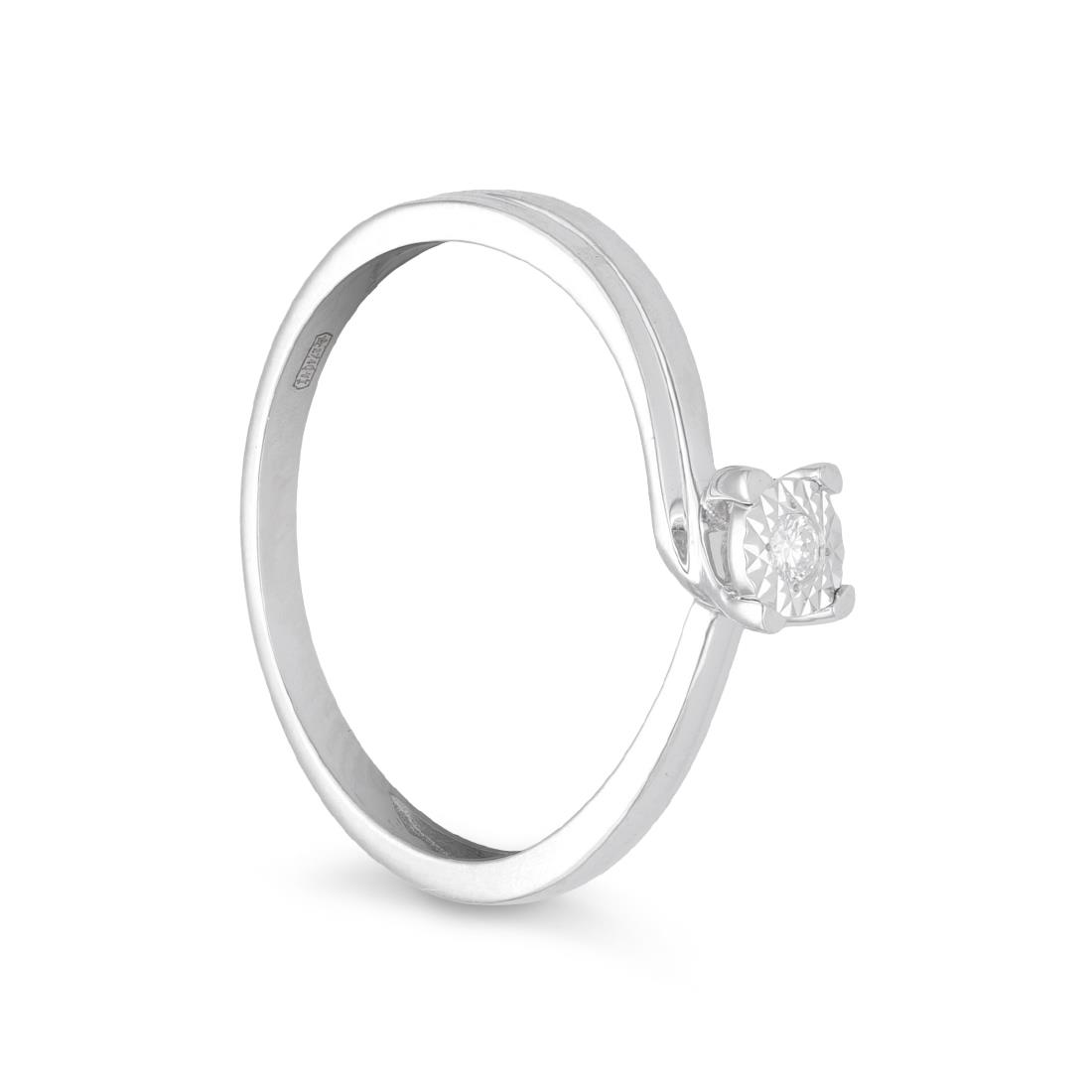 Solitario anillo de diamantes ct. 0.03 - ORO&CO