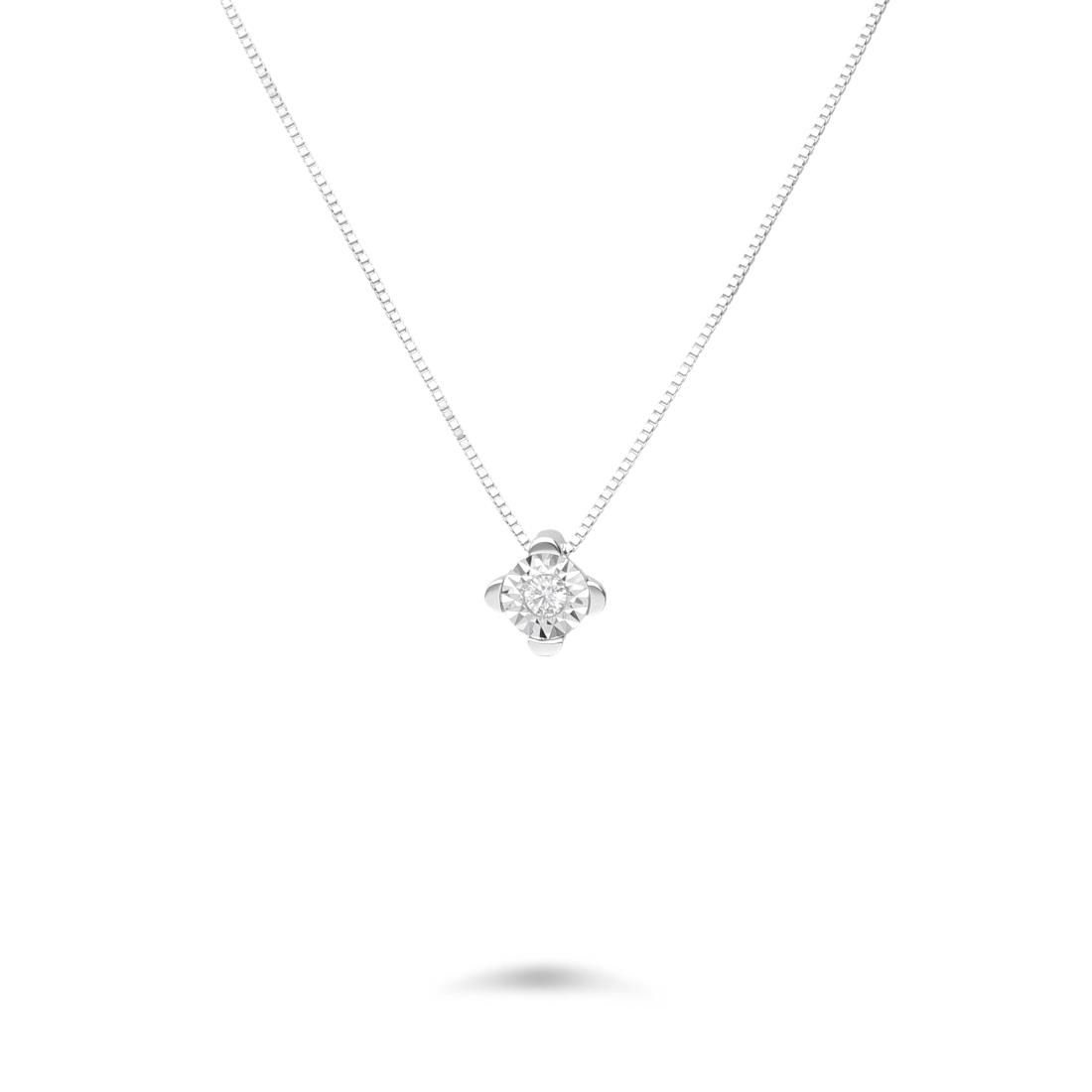 Light point necklace in white gold - ORO&CO