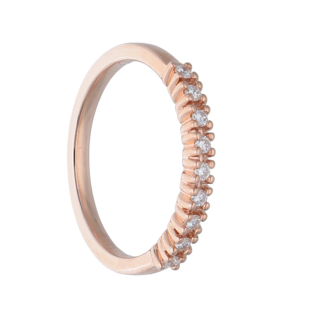 Anello veretta con diamanti ct. 0,16 - ORO&CO