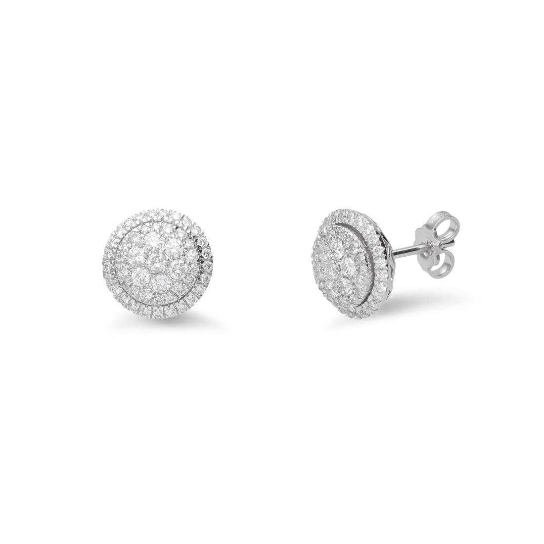 Gold earrings with diamonds ct. 1.00 - ALFIERI & ST. JOHN