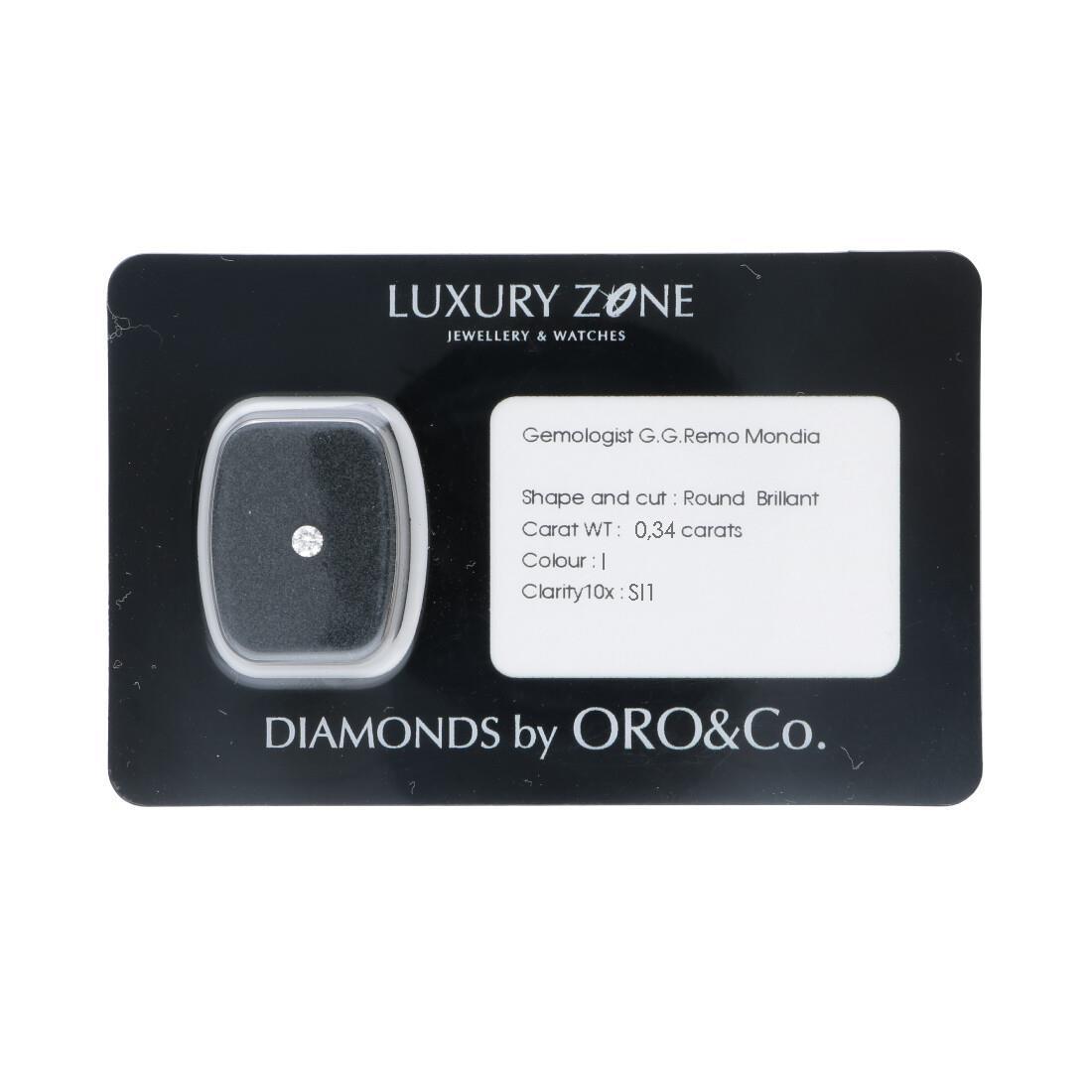 Diamante certificado 0,34 ct - ORO&CO