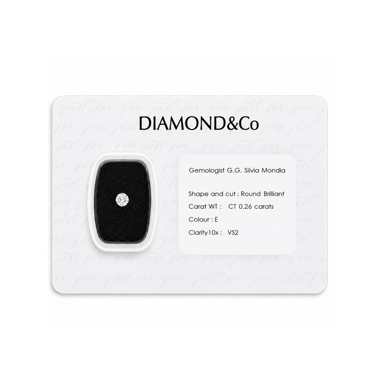 Diamante certificato 0,26 ct - ORO&CO