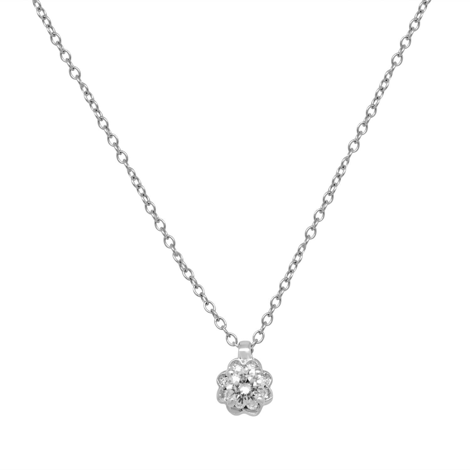 White gold necklace with  diamonds - BLISS