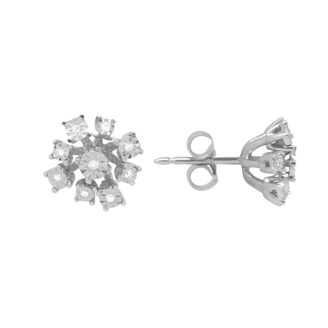 Orecchini in oro bianco con diamanti - BLISS