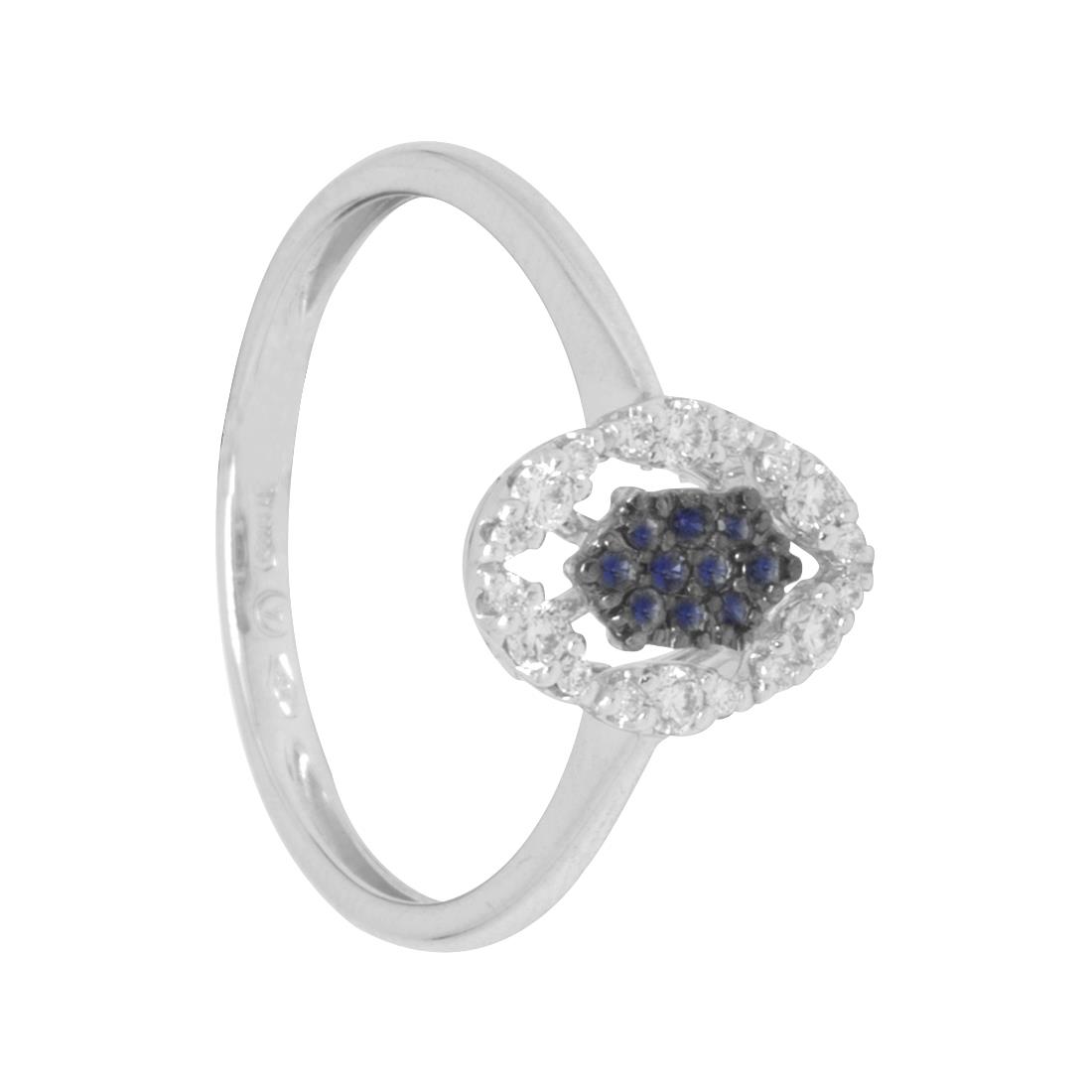 Ring with diamonds and sapphires - BLISS