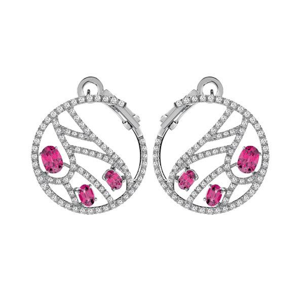 Earrings with diamonds and rubies - DAMIANI