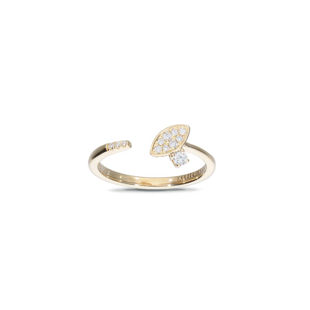 Anello in oro con diamanti ct. 0,12 - ALFIERI & ST. JOHN