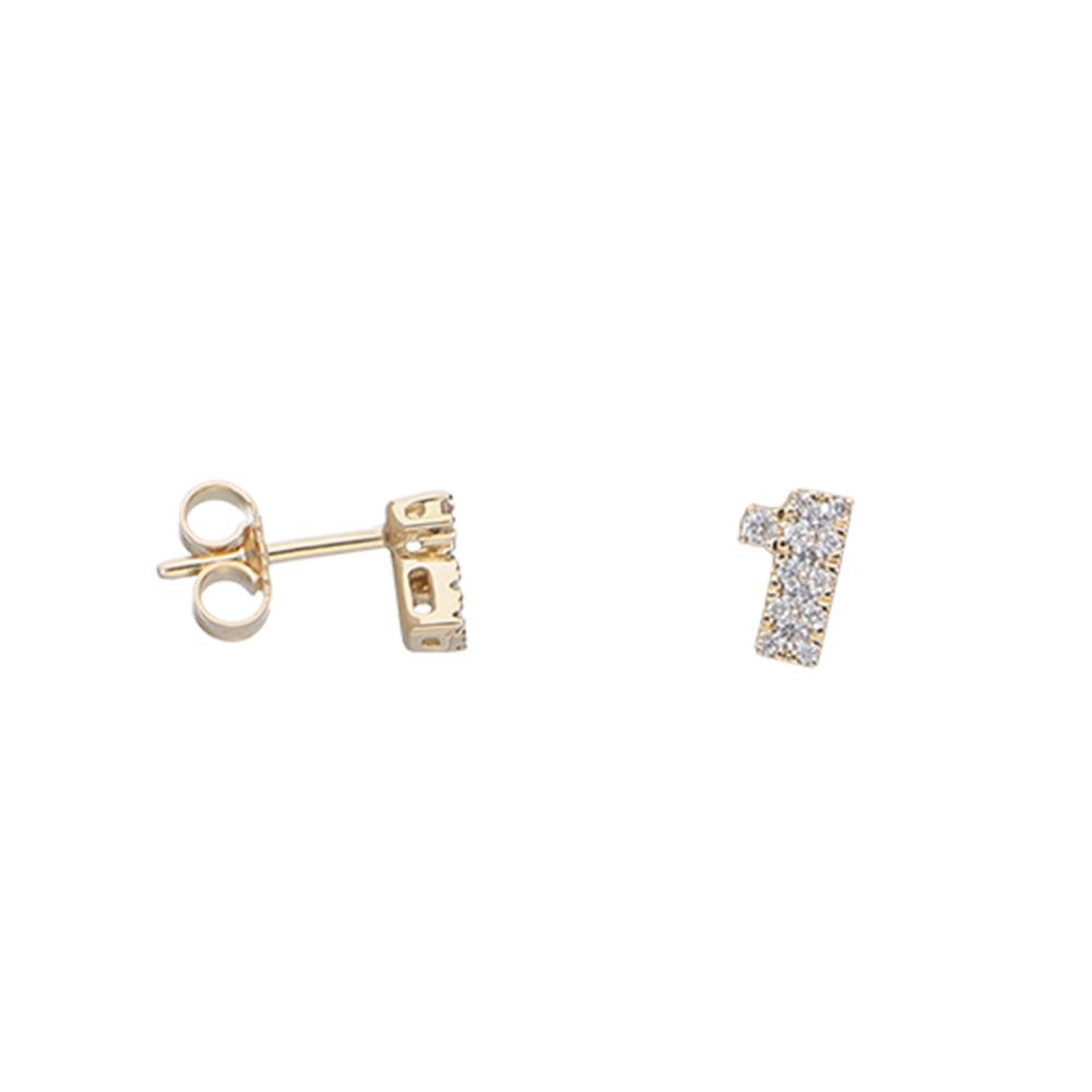 Stud earrings in gold with ct. 0,20 diamonds - ALFIERI & ST. JOHN