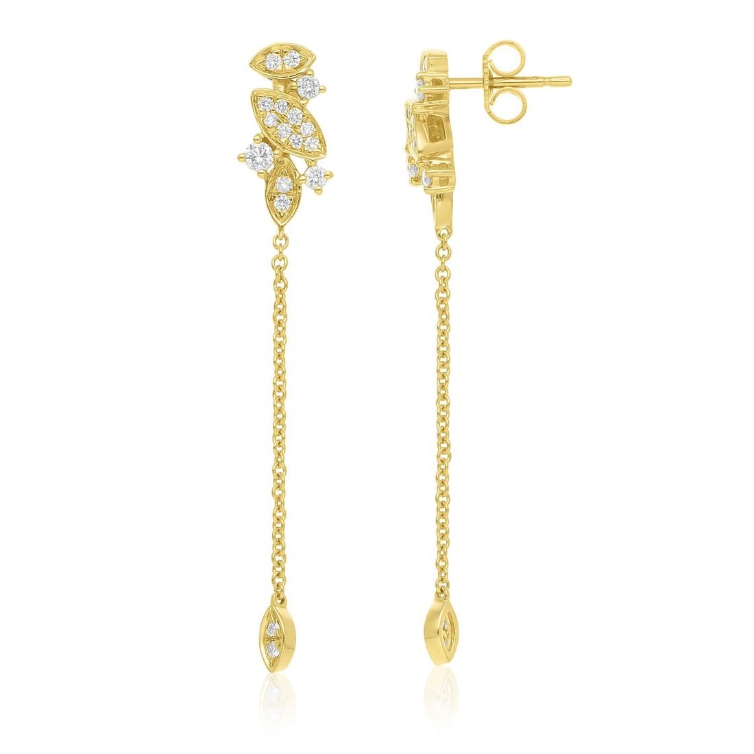 Pendientes colgantes Sirio en oro y diamantes ct. 0,40 - ALFIERI & ST. JOHN