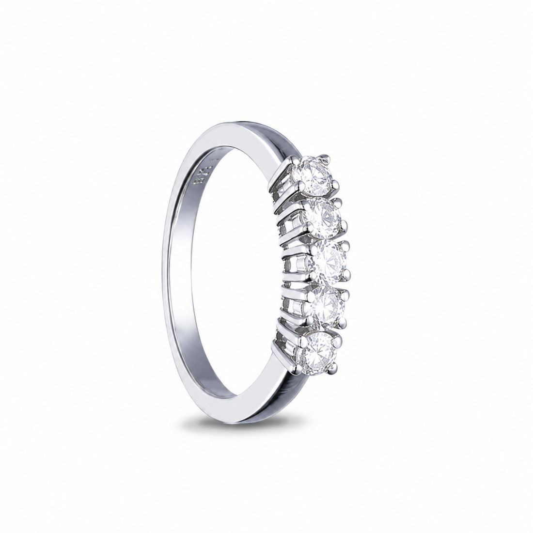 Anello veretta in oro con diamanti ct. 0,40 - ALFIERI & ST. JOHN