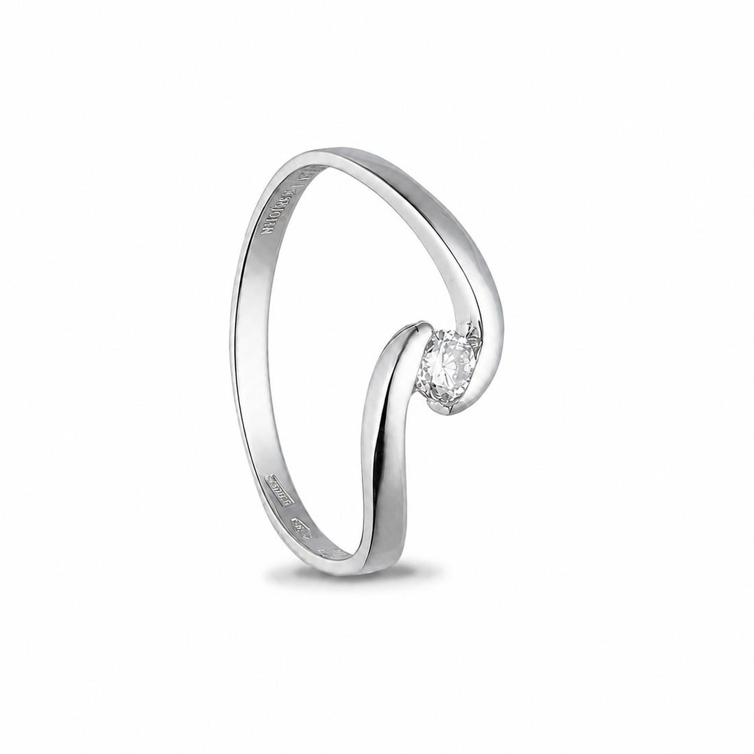 Anello solitario in oro con diamante ct. 0,20 - ALFIERI & ST. JOHN