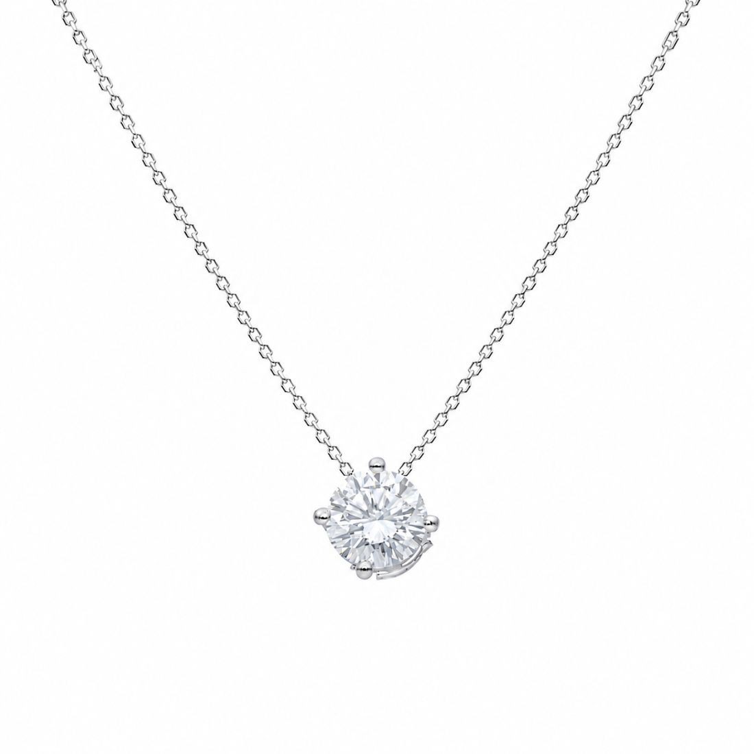 Collana punto luce in oro con diamante ct. 0,80 - ALFIERI & ST. JOHN