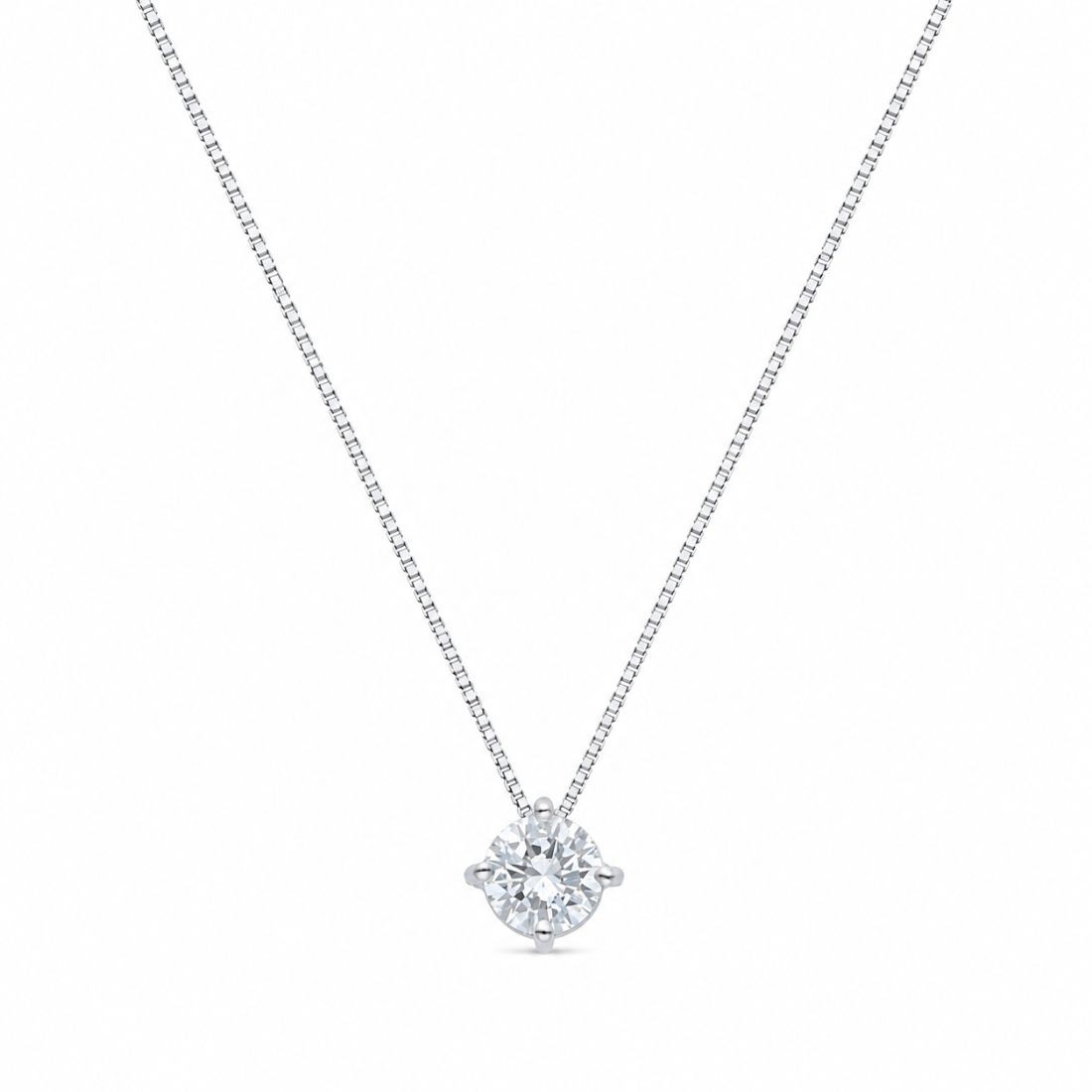 Collana punto luce in oro bianco con diamanti ct. 0,50 - ALFIERI & ST. JOHN