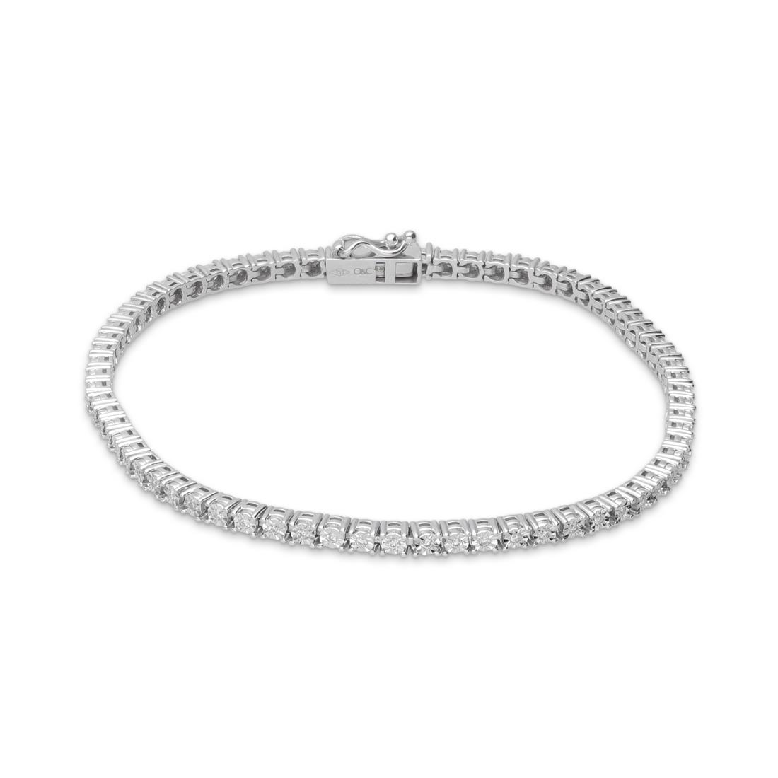 Tennis bracelet in white gold and 0.33 ct diamonds - ORO&CO