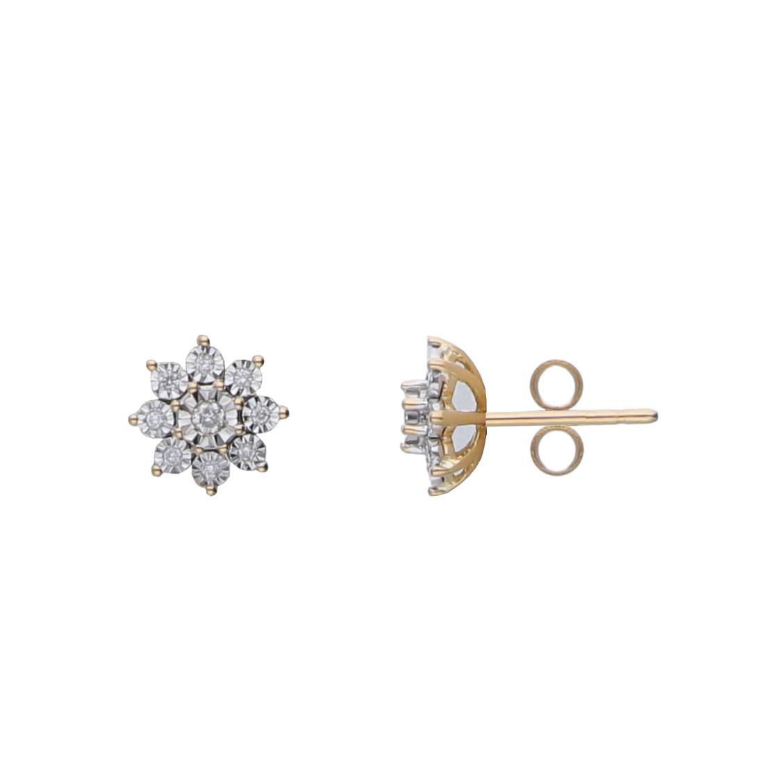 Earrings with diamonds ct. 0.13 - ORO&CO