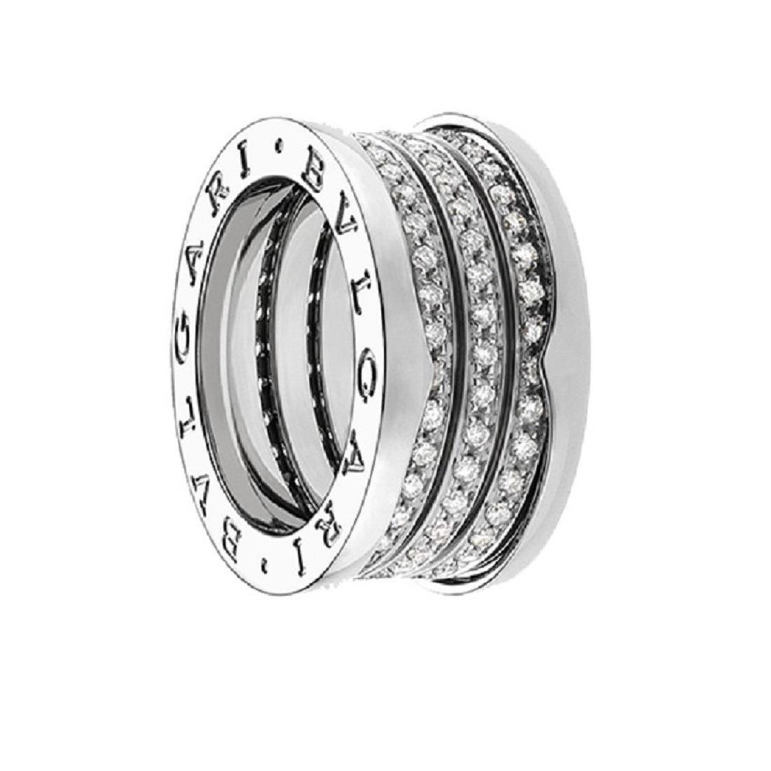 Anillo de la banda con diamantes - BULGARI - LuxuryZone