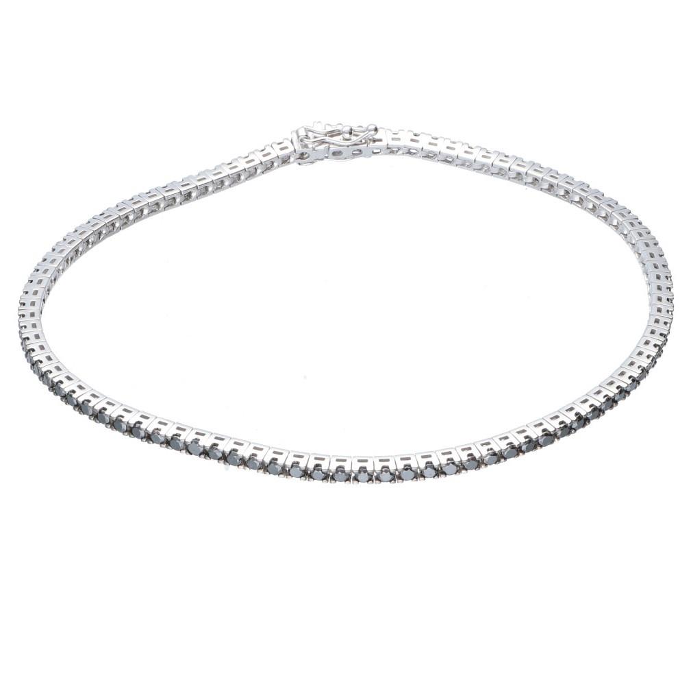 Pulsera de tenis de oro con diamantes negros de 0,60 ct - ALFIERI & ST. JOHN