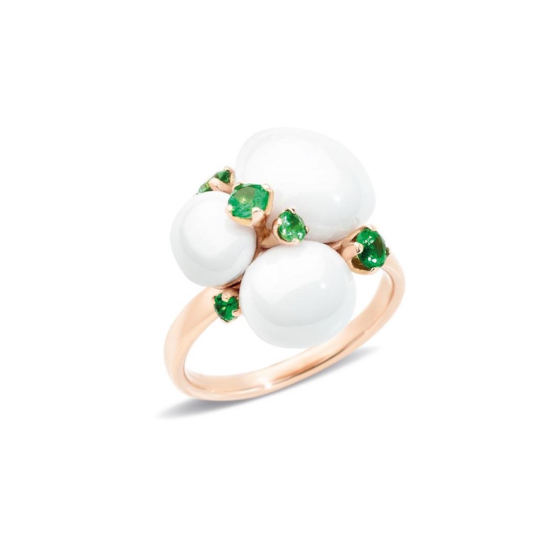 Anillo con cer&aacute;mica y tsavorita  - POMELLATO