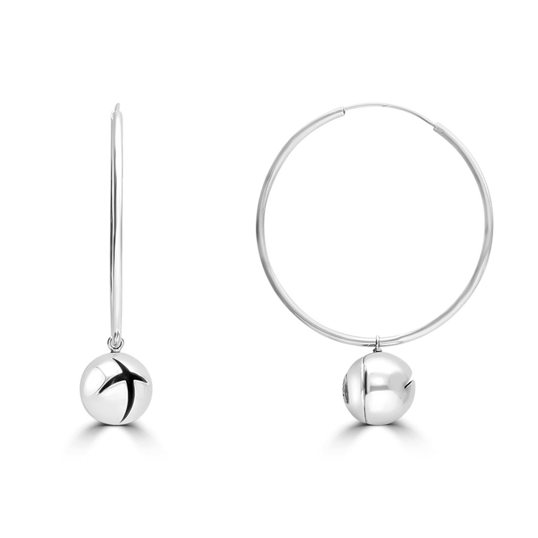 Sterling silver earrings, circle shaped - ALFIERI & ST. JOHN 925