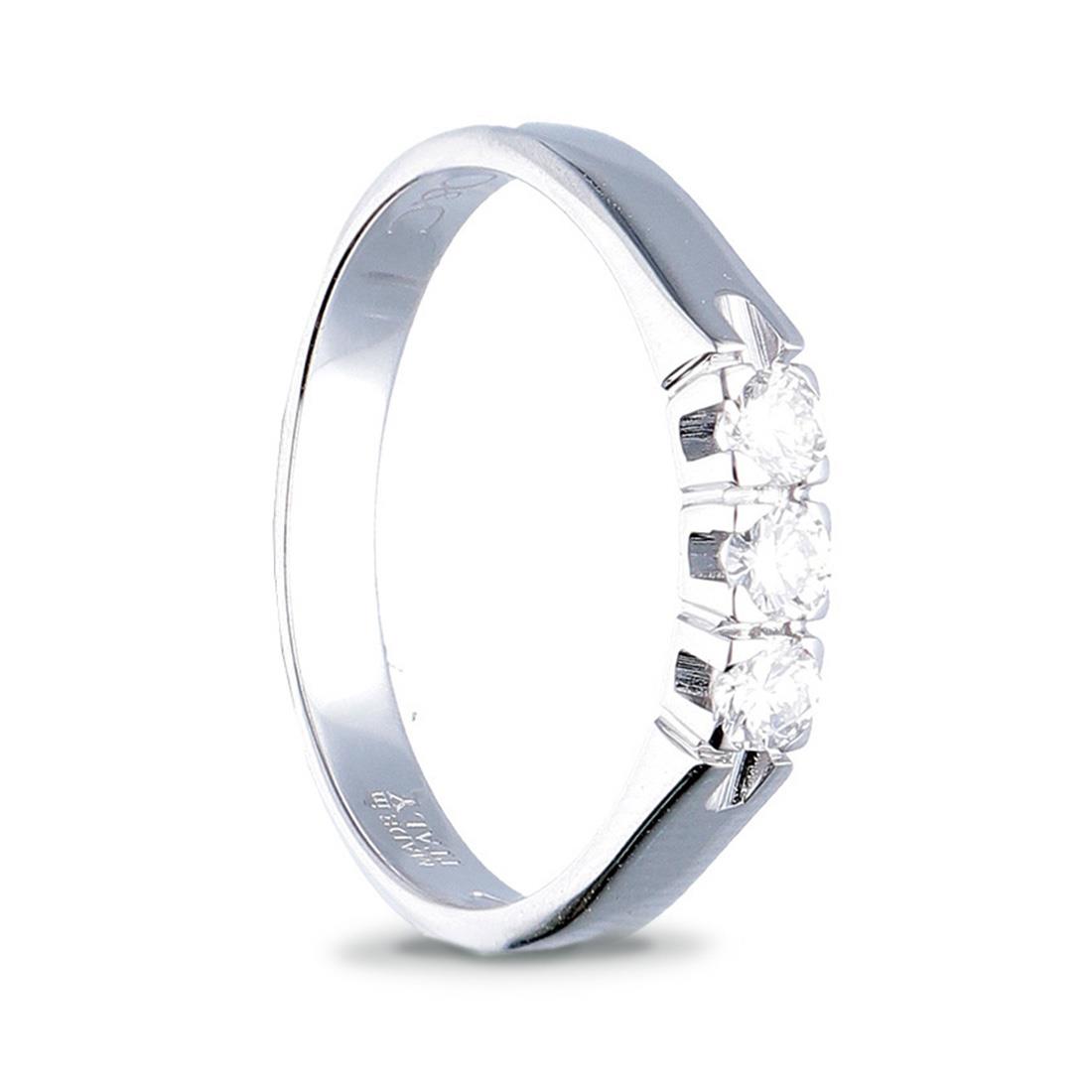 Trilogy ring with diamonds - ALFIERI & ST. JOHN