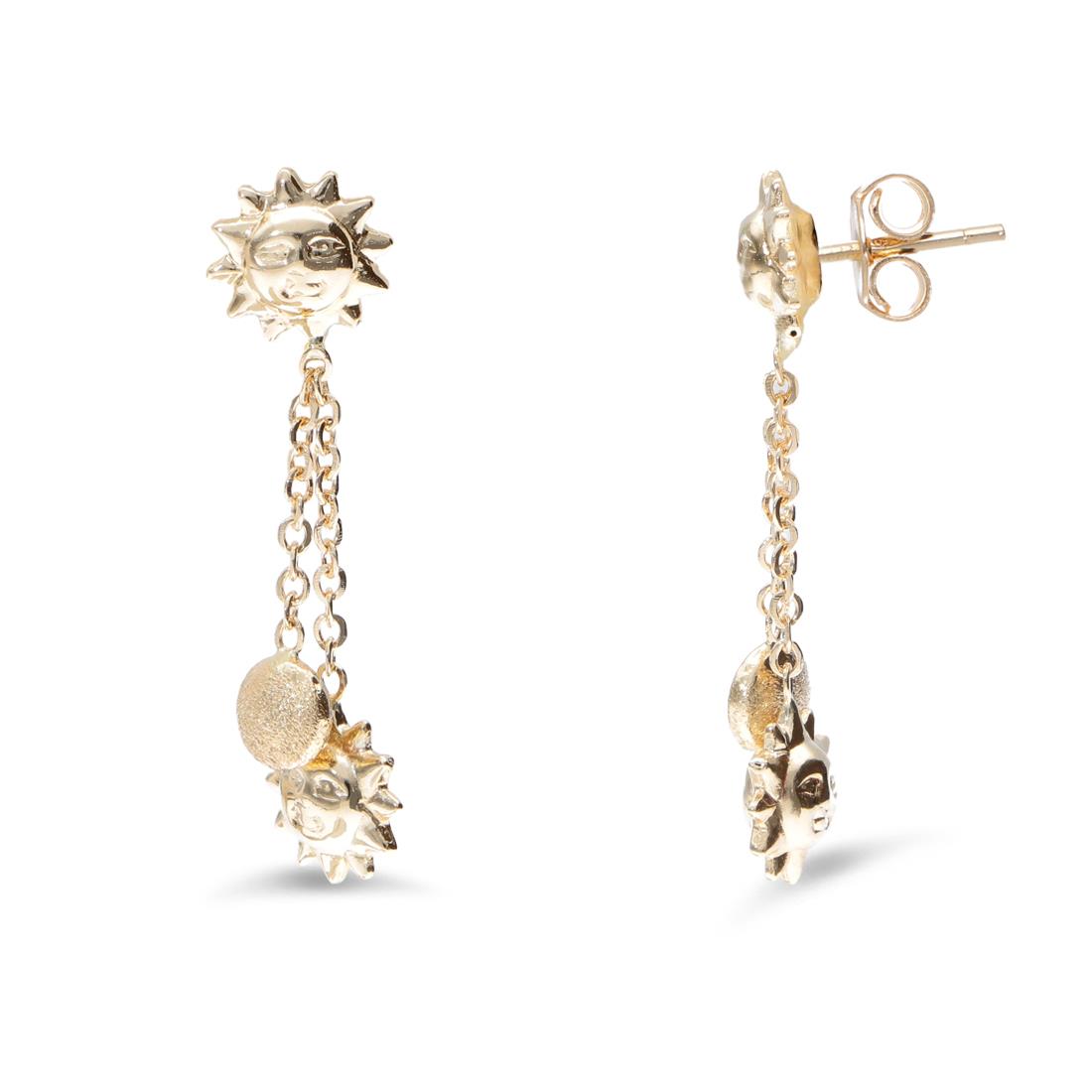 Sun and moon pendant earrings - ORO&CO