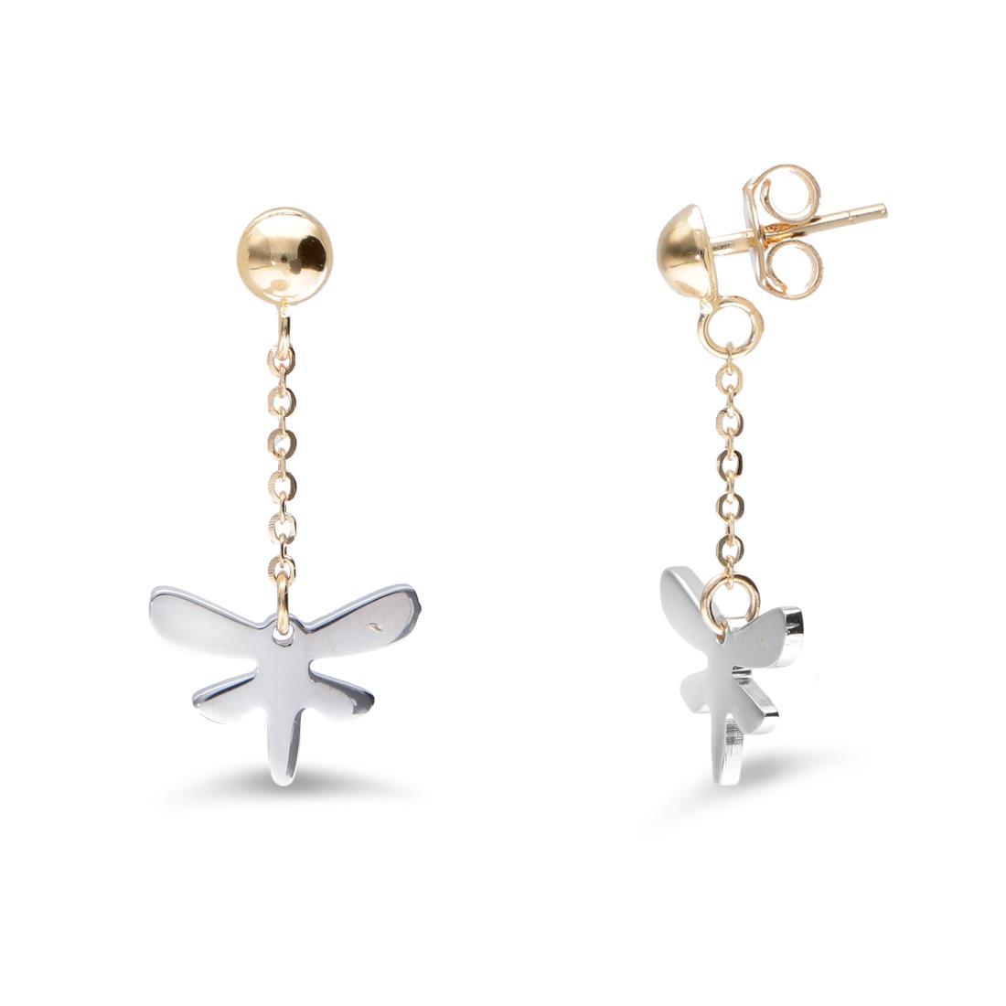 Dragonfly pendant earrings - ORO&CO