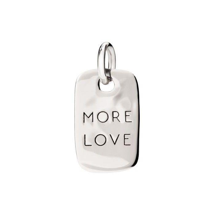 Ciondolo Tag &ldquo;More Love&rdquo; in argento - DODO
