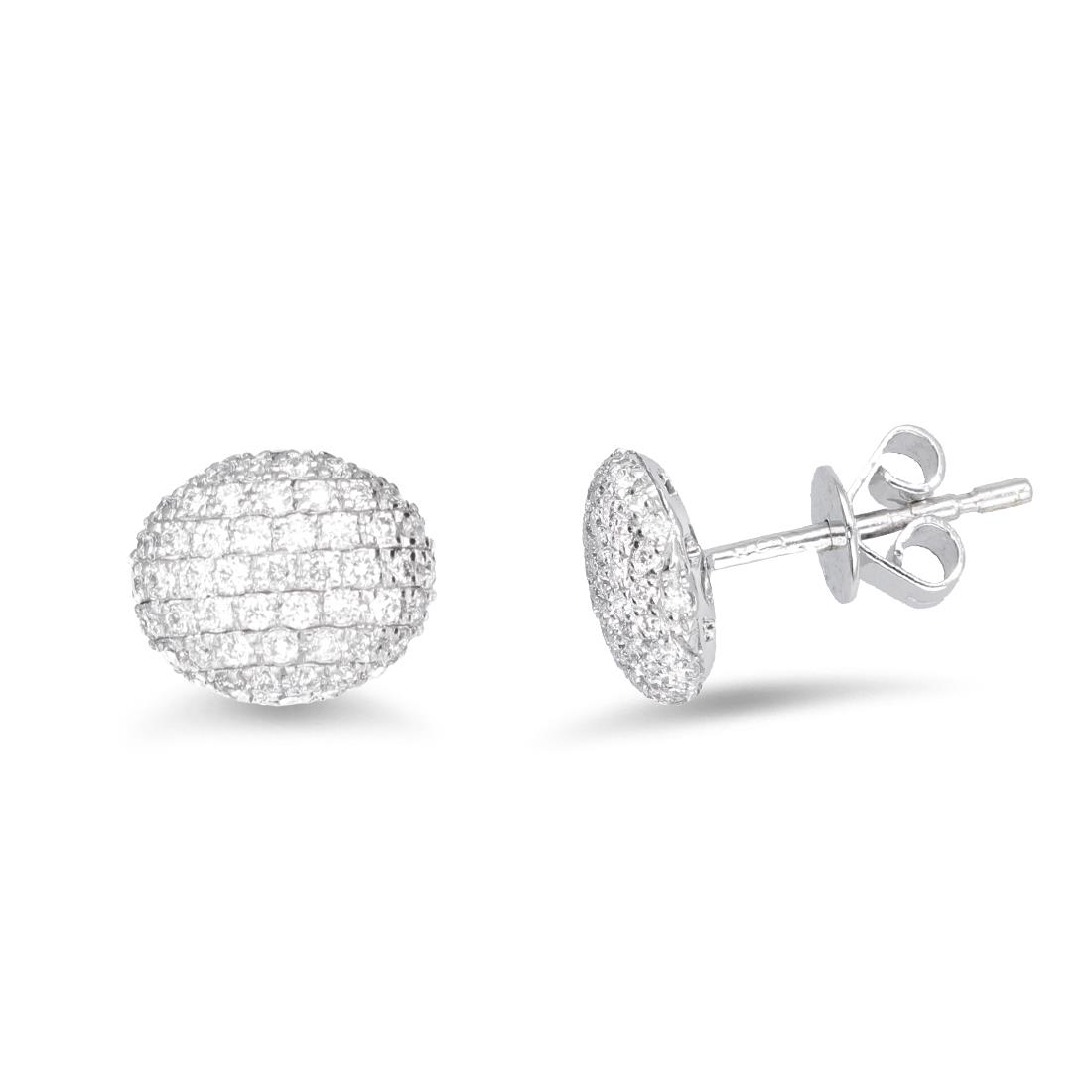 White gold earrings with diamonds ct. 0.35 - ALFIERI & ST. JOHN