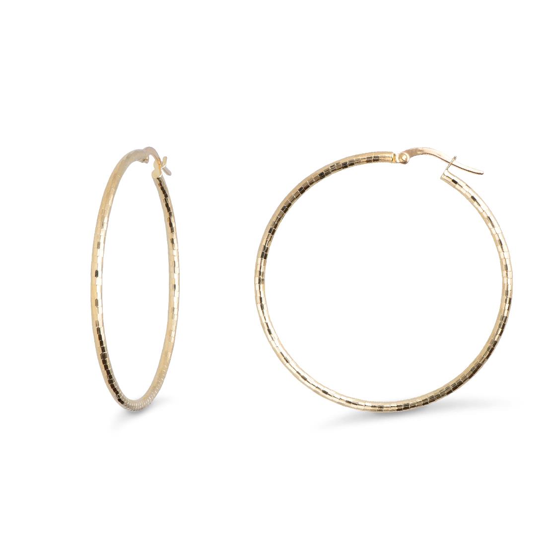 Knurled hoop earrings - ORO&CO