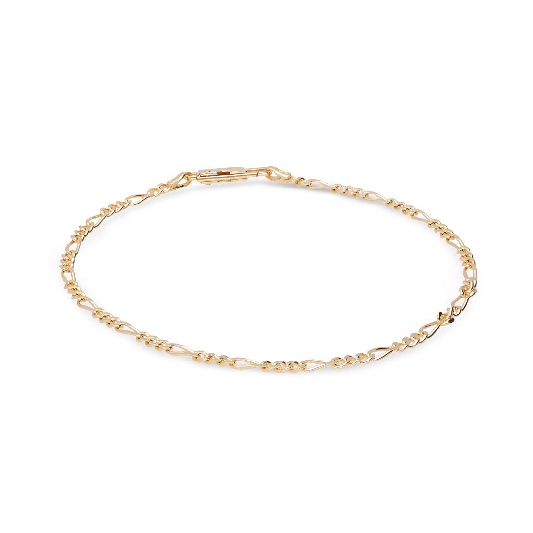 Yellow gold men's bracelet with chain - ORO&CO