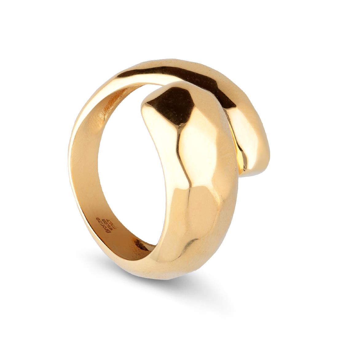 El anillo Contrari está chapado en oro. - TOSCANA BY ETRUSCA