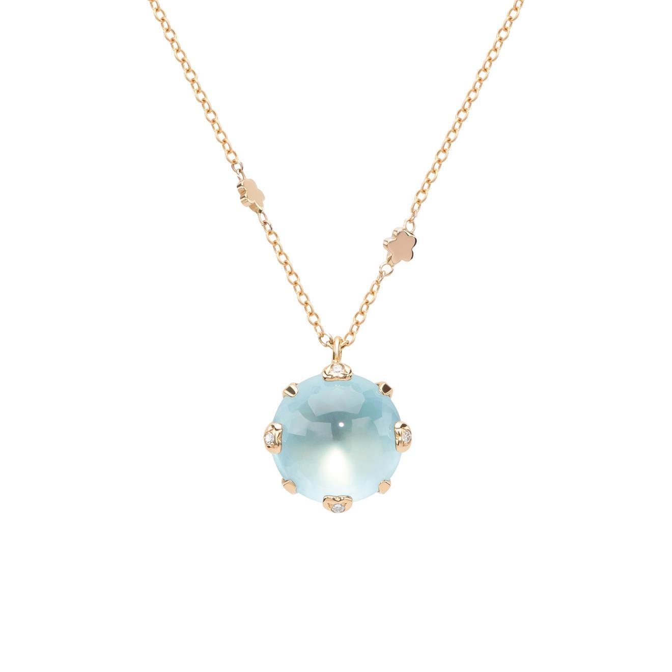 Collana Collezione Sissi con topazio azzurro e diamanti - PASQUALE BRUNI