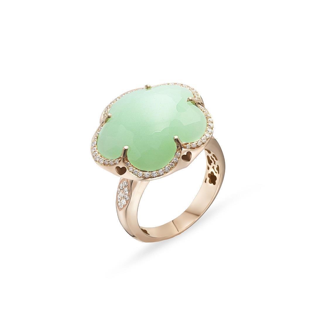 Anello con crisopasio e diamanti - PASQUALE BRUNI