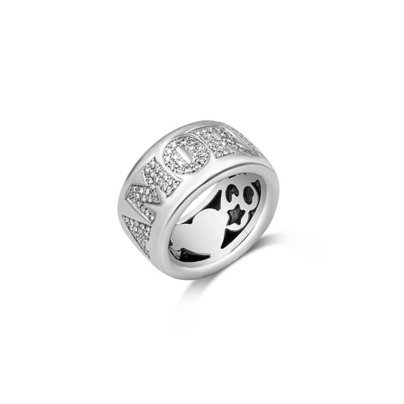 Amore ring in white gold and diamonds. - PASQUALE BRUNI