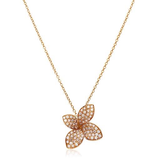 Collana Petit Garden in oro rosa con diamanti ct. 0,68 - PASQUALE BRUNI